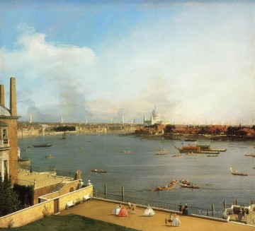 Canaletto Painting - the thames and the city of london from richmond house 1746 Canaletto